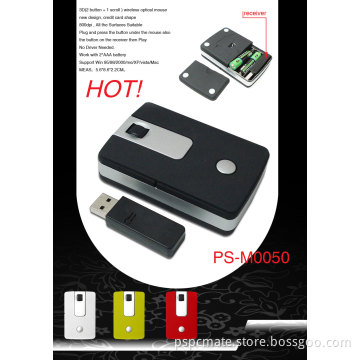 wireless mouse with usb receiver built inside